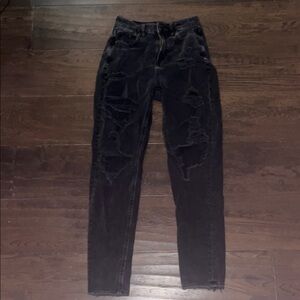 American Eagle black mom jeans with comfort stretch waistband women’s 000